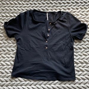 Black Henley Tee